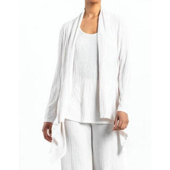 NEW CLARA SUNWOO soft pleat knit - cardigan & tank twinset in cream - Picture 1 of 3